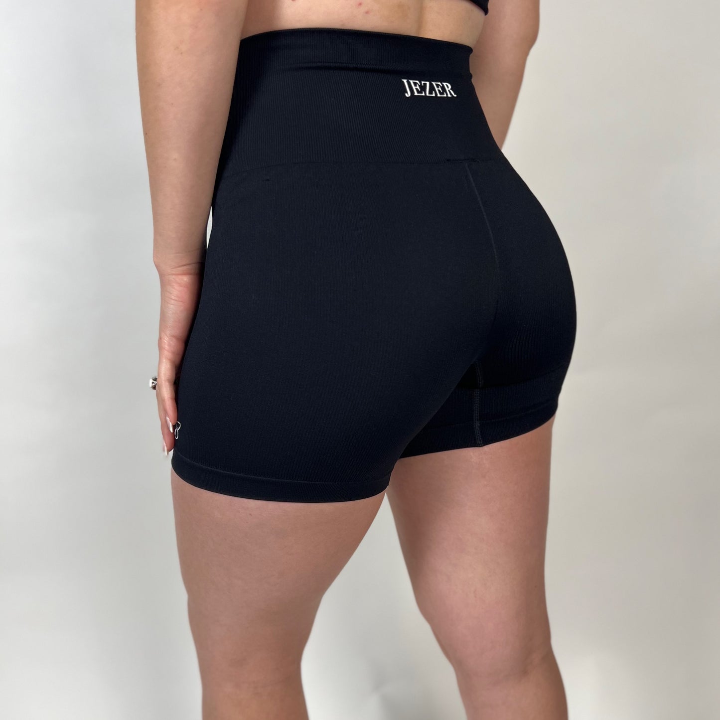 Ribbed High Waisted Workout Shorts